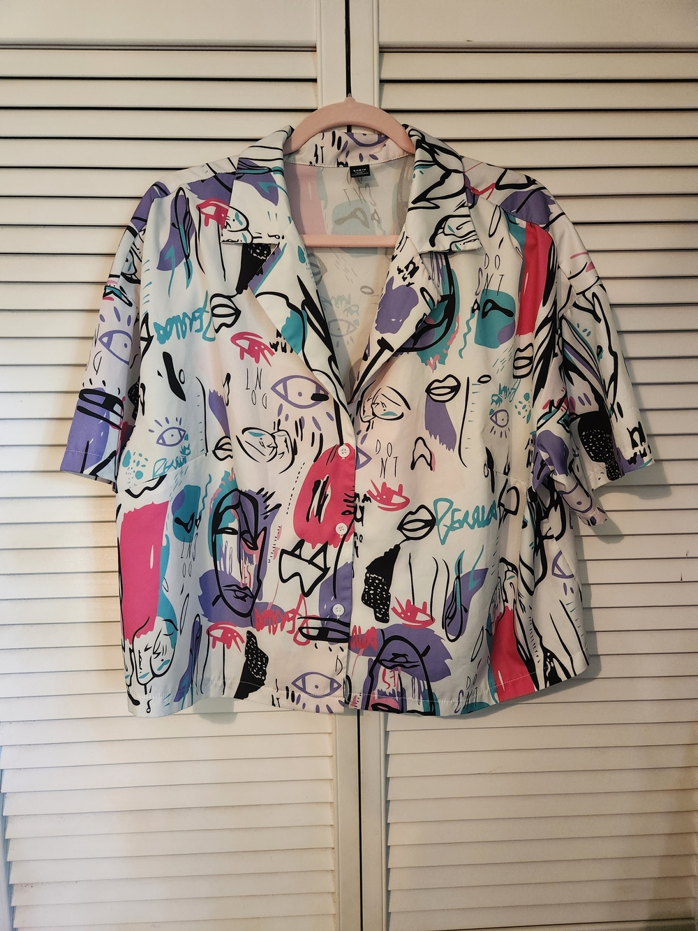Funky Fun Button Down Crop Top